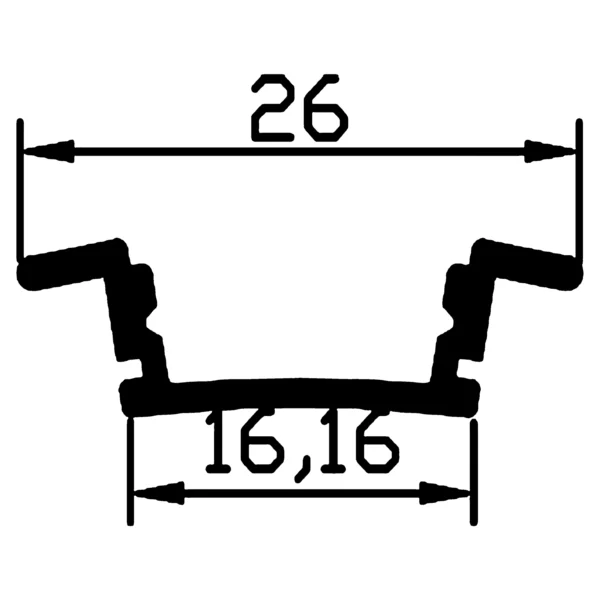 SL15 – پروفیل لاین نوری توکار تک لاین - Image 2